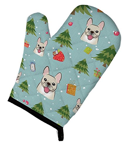 Caroline's Treasures BB5027OVMT Christmas French Bulldog Oven Mitt, 12" by 8.5", Multicolor