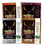 Perky Jerky Grass-Fed Variety Pack Beef, 2.2 Ounce (Pack of 4)