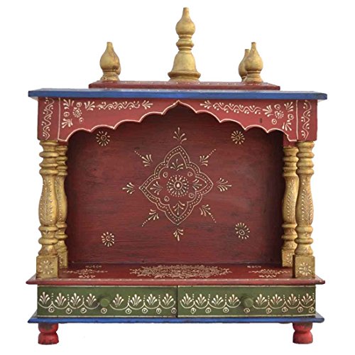Mereappne Wooden Hanging Pooja Mandir Indian Hindu