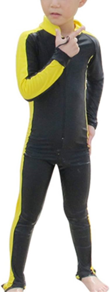 YEESAM Long Sleeve Swimwear Sunsuit Girls Boys Sun Protection One Piece Swimsuit
