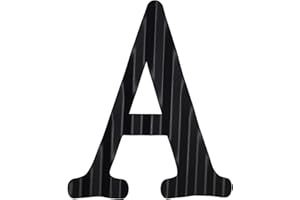 HKOMERE 13.7" Metal Letters for Wall Decor, Corrugated Black Large 3D Letters, Decorative Farmhouse Hanging Alphabet Signs for Home Bedroom Office Wedding Party (A)