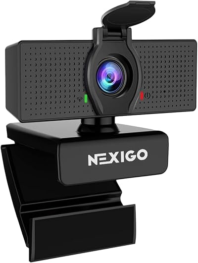 NexiGo N60 1080P Webcam with Microphone Adjustable FOV Zoom Privacy Cover USB
