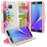 Galaxy Note 7 Case, Samsung Galaxy Note 7 Wallet Case, Wrist Stap Flip Folio [Kickstand Feature] Pu Leather Wallet Case with ID&Credit Card Slot For Galaxy Note 7, Sun Flower