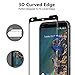 Pleson VE-Pixel 2XL SY Tempered Glass, Case Friendly, Bubble-Free, Anti-Scratch, 9H 3D Curved Glass Screen Protector for Pixel 2- Black