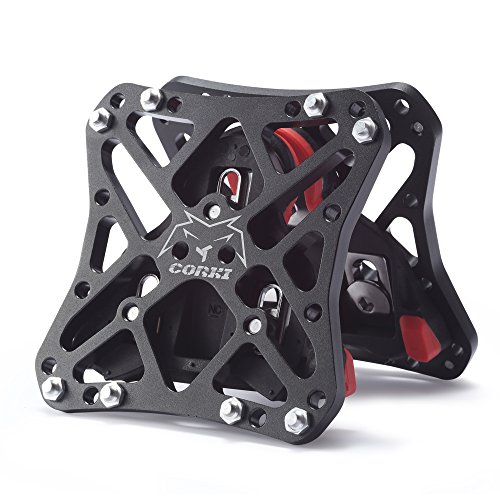 Deflife MTB Bike Pedal Clipess Adapters For Shimano SPD SPD-SL Look And Crank Brothers Egg Beater Bicycle Peddals Platform (Black)