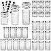 VERONES Mason Jars Canning Jars, Jelly Jars With Regular Lids, Ideal for Jam, Honey, Wedding Favors, Shower Favors, DIY Spice Jars, 4 OZ x 10, 8 OZ x 10, 12 OZ x 10