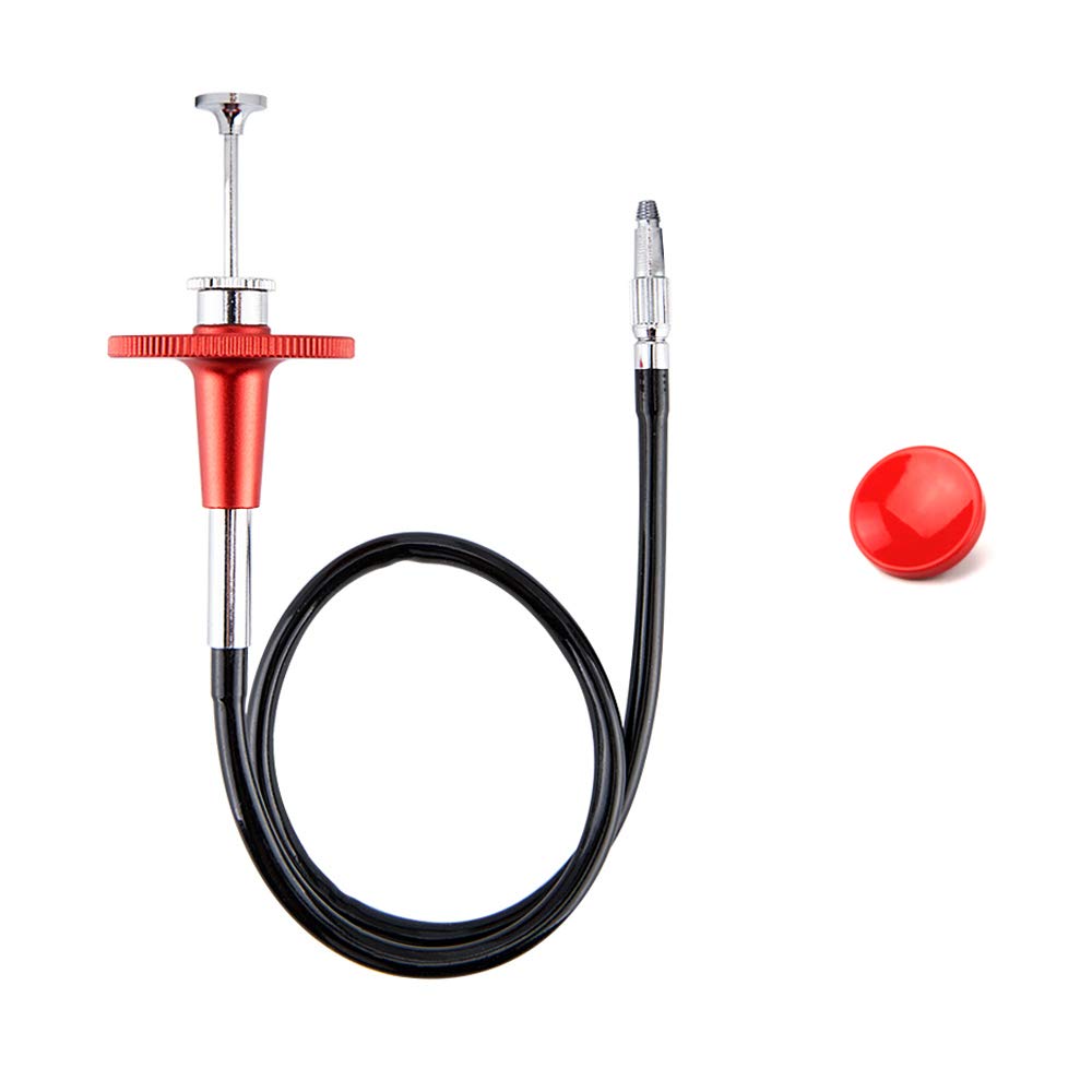 JJC 40CM Red Mechanical Locking Camera Shutter Release Cable with Red Concave Surface Soft Release Button Kit