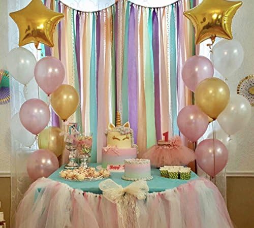 Unicorn Pastels &amp; Gold Sequin Garland Backdrop - 5x6 -rainbow birthday party decoration ... Fabric, Sequin and Lace