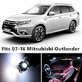 8 X Premium Xenon WHITE LED Lights Interior Package Upgrade for 2007-2016 Mitsubishi Outlander
