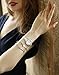 MAMONA Women's Watch Bracelet Gift Set Crystal Accented Ceramic/Stainless Steel L68008GT (White)