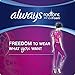 Always Radiant Infinity Overnight with Wings Scented Pads 24 Count