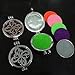 HOUSWEETY Aromatherapy Essential Oil Diffuser Necklace - Locket Pendant,5 Colorful Pads+2 Noctilucent Pads