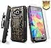 NageBee Galaxy J36, J36V, J3 (2016), J3 V, Sky, Sol, Amp Prime, Express Prime Case with [Tempered Glass Screen Protector], [Heavy Duty] [Belt Clip] Holster [Kickstand] Combo Case -Camo