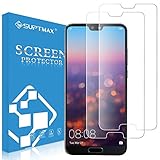 SUPTMAX Screen Protector for Huawei P20 Pro [Case Friendly] Huawei P20 Pro Tempered Glass [Anti-Scratch] P20 Pro Clear Glass Film