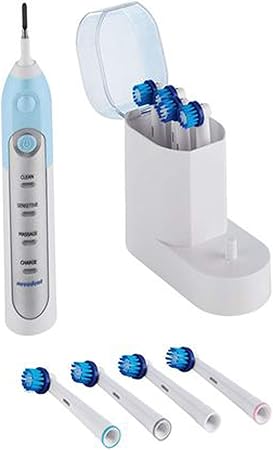 Elektrische Zahnburste Akku Zahnburste Mit Ladestation Reiseetui Und 8 Burstenkopfe Naz 2 3 C3 Akku Aufladung Uber Induktion Blau Amazon De Drogerie Korperpflege