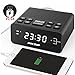 USB Alarm Clock Radio, Digital Alarm Clock with USB Phone Charger, FM Radio, Sleep Timer, Dimmer, Snooze, 0.6” Digital LED Display and Battery Backup Function for Bedroom, Office, Table and Desk