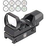 Vokul Tactical 4 Reticle Red Dot Open Reflex Sight with Weaver-Picatinny Rail Mount for 22 mm Rails