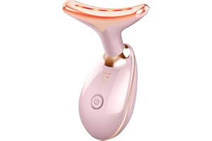 SDKWDH 7 Color Face-Neck-Massager - Facial Massager for Skin Care, Glossy Pink
