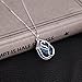 Teniu Blue Crystal Pendant Necklace Silver Plated Chain Necklace Earrings Set Charming Bride Jewelry Set