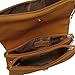 BMC Womens Saddle Brown Textured PU Faux Leather Quilted Pattern Triple Compartment Zipper Tassel Fashion Clutch Handbag