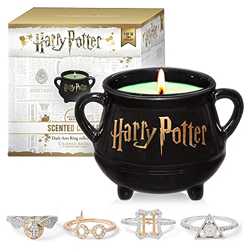 Charmed Aroma Harry Potter Cauldron Candle, Dark Arts Ring Collection