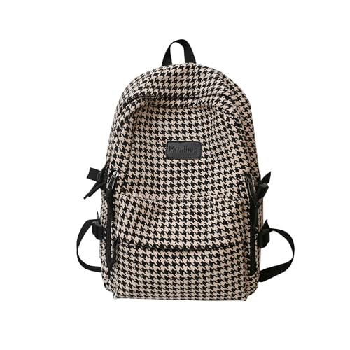Vintage Checkered Laptop Backpack