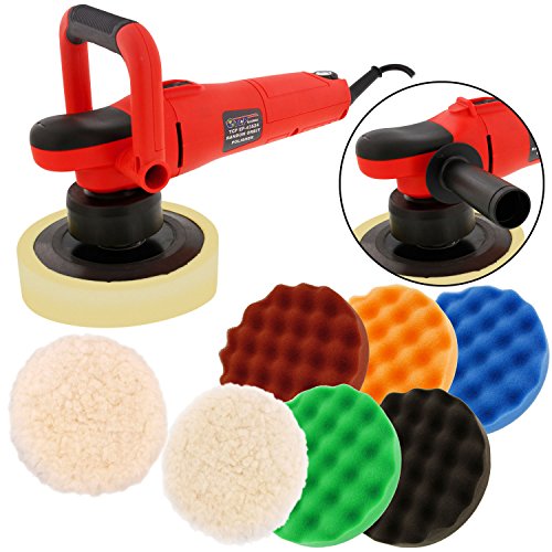 UPC 848849014532, TCP Global Model EP-43524 - 6&quot; Variable Speed Random Orbit Dual-Action Polisher with a 6 Pad (Waffle Foam &amp; Wool) Professional Buffing and Polishing Kit