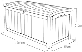 Keter Glenwood 390L Outdoor Storage Box Brown 60% Recycled All Weather view 3