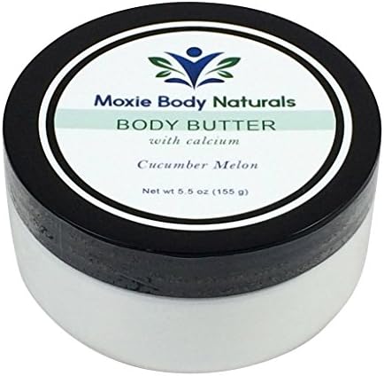 Natural Shea Butter Balm Lotion with Calcium and Vitamin A (Retinol), CUCUMBER MELON. No Parabens, Phthalates, Dyes, Gluten, or Artificial Preservatives. Made in USA, Cruelty-Free. 5.5 Oz