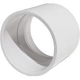 DONWAER 6" PVC DWV Coupling Sanitary Drain Waste Fitting White (6 Inches) | PVC Pipe Screw Fittings Connect Adapter Vent Repari