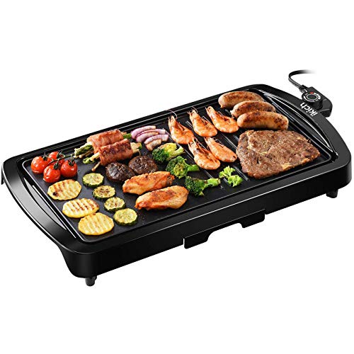 IKICH Electric Griddle Grill, 2-in-1 Nonstick Griddle Pan, 19 x x 11inches