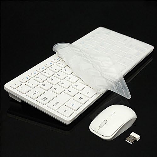 Wireless Keyboard Mouse Combo Ultra-Thin Mini Computer 2.4GHz Wireless Keyboard+Cover+Mouse Kit Gaming Keypad for Laptop PC