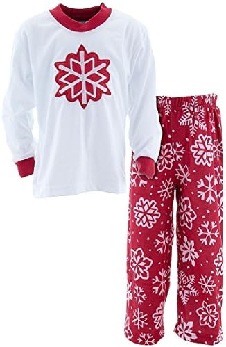 Sara's Prints Little Girls' Snowflake Christmas Pajamas 5