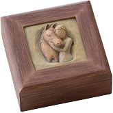 Willow Tree Quiet Strength Memory Box, Hand-Painted Bas-Relief Wood Box | Designed by Artist Susan Lordi, Includes Enclosure Card, Sentimental Gift for Loved Ones, Meaningful Message Inside