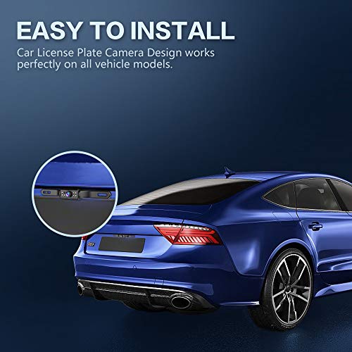 Backup Camera, Esky Upgrade Version Car Rear View Reversing Camera with 170° Perfect View Angle Design 7 IR LED Lights Night Vision IP68 Waterproof Universal Car Backing Camera Guide Lines ON/Off - Thumbnail 7