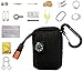 The Friendly Swede Survival Pod - 20 Accessories Emergency Paracord (Black)