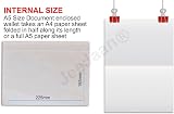 JeeJaan 100 Pcs Plain Document Enclosed Wallets A5 225x165mm Peel & Seal view 4