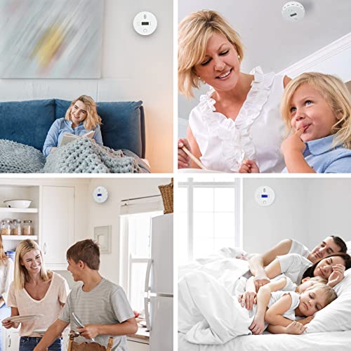 Carbon Monoxide Alarm, Digital Display CO Detector Security CO Monoxide for Home Kitchen Bedroom Safety Battery Powered (Battery not Included),Comply with CSA 6.19 (2 Pack)
