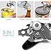 Dimoxii Manual Can Opener Smooth Edge, Handheld Bottle Tin Opener, Food Grade Stainless Steel Heavy Duty with Anti-slip Hand Grip (Model A)