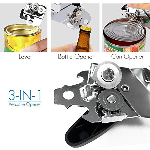 image for Dimoxii Manual Can Opener Smooth Edge, Handheld Bottle Tin Opener, Foo