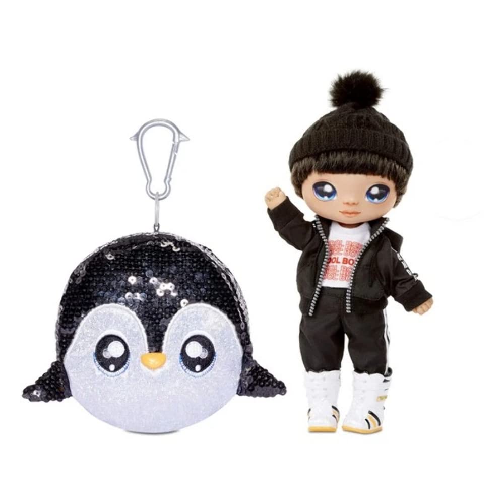 Na Na Na Surprise 2-in-1 Fashion Doll And Sparkly Pom Purse, ANDRE AVALANCHE. Boy Doll With Luxury Outfits and Fashion Accessories. Sparkle Series. Collectable Fashion Doll for Girls And Boys Age 5+