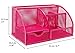 Exerz Desk Organizer Pink Office Desk Accessories Supplies Office Storage Desktop Pencil Pen Holder with Drawer Home Workspace