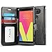 J&D Case Compatible for LG V20 Case,[Wallet Stand] [Slim Fit] Heavy Duty Protective Shock Resistant Flip Cover Wallet Case for LG V20 Wallet Case - Black