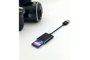 USB 2.0 SD Card Reader, Camera Memory Card Reader Adapter with Cable, Plug and Play Photo & File Transfer for PC Laptop Deskt