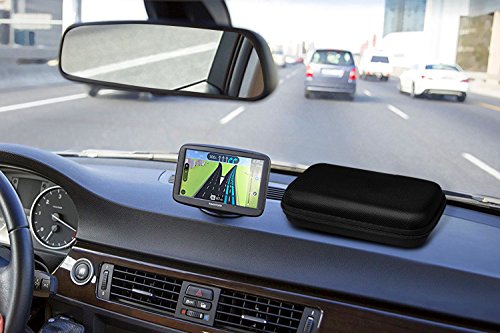 MoKo 7-Inch GPS Carrying Case, Portable Hard Shell Protective Pouch Storage Bag for Car GPS Navigator Garmin / Tomtom / Magellan with 7" Display - Black