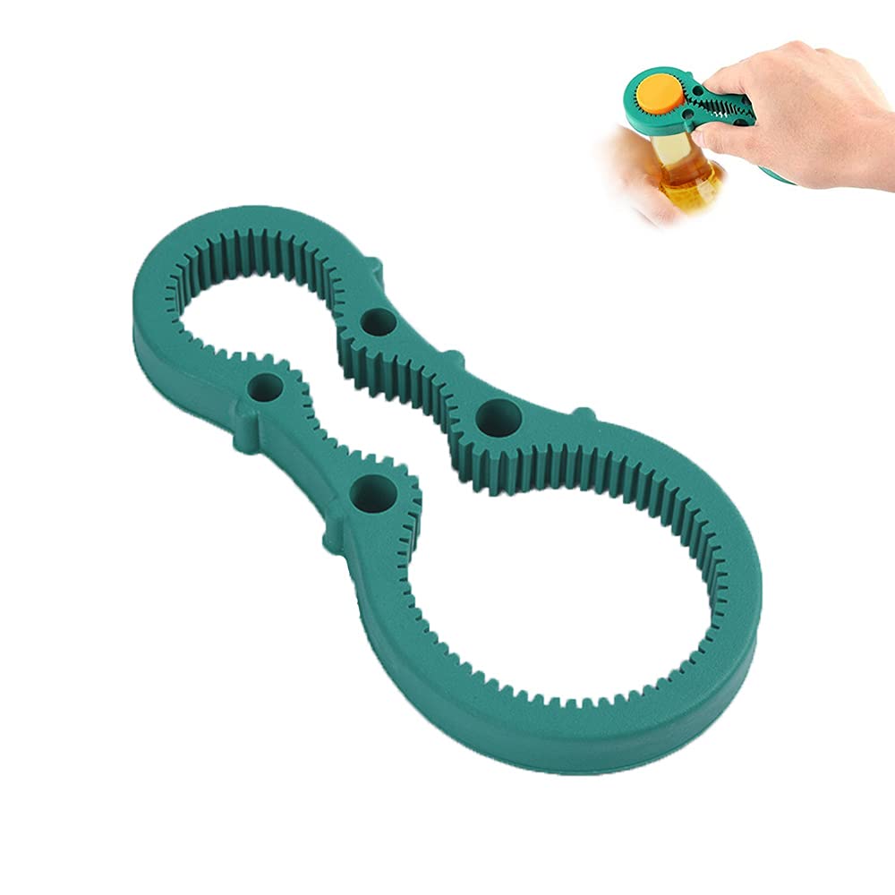 3 in 1 Jar Can Bottle Opener Latest Jar Opener Multifunctional Kitchen Tool for Weak Arthritic Hands Seniors Women to Open Bottles Cans Jars(Green)