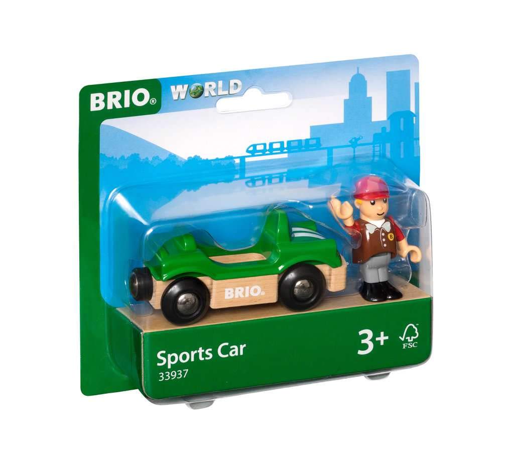 BRIO World - Sports Car for Kids Age 3 Years Up - Compatible with all Railway Sets & Accessories