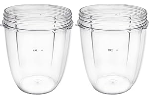 Veterger Replacement Parts cups, Compatible with NutriBullet 600W and 900W Blender (2 18oz cups)