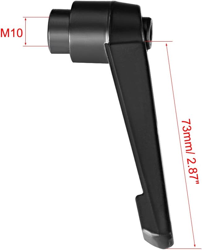 sourcing map M10 Handle Adjustable Clamping Lever Thread Push Button Ratchet Female Threaded Stud 3 Pcs, Black - Image 4