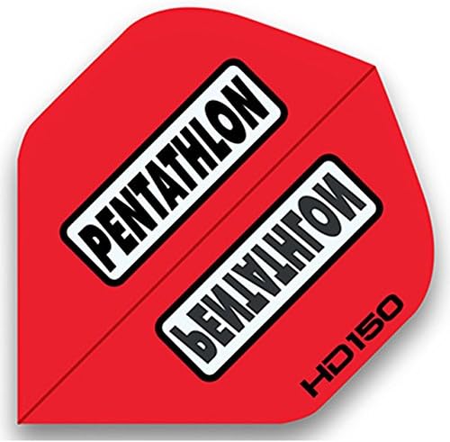 3 Sets of Standard Size Pentathlon HD150 Dart Flights Red